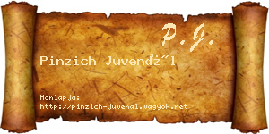 Pinzich Juvenál névjegykártya